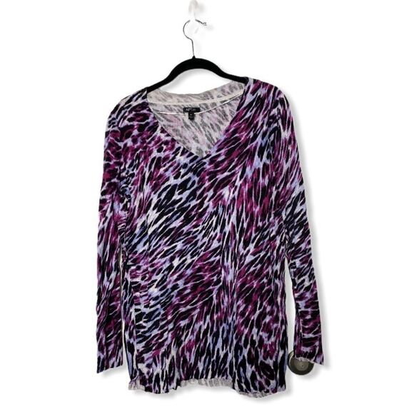 Apt 9 SZ M abstract purple sweater - Picture 2 of 3